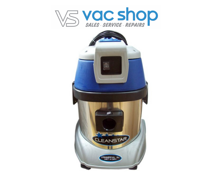 Cleanstar 15L Commercial Wet N Dry Vacuum – Stainless Steel VC15L