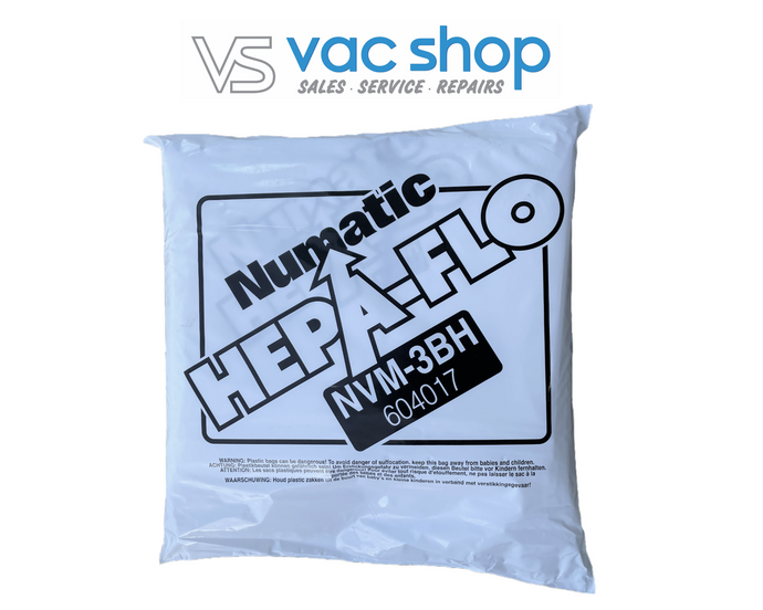 10 Pack Of Genuine Numatic (NVM-3BH) Vacuum Hepa-Flo Dust Bags 604017 WVD570