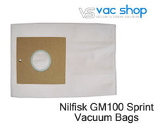 Load image into Gallery viewer, Nilfisk gm100 sprint vacuum bags