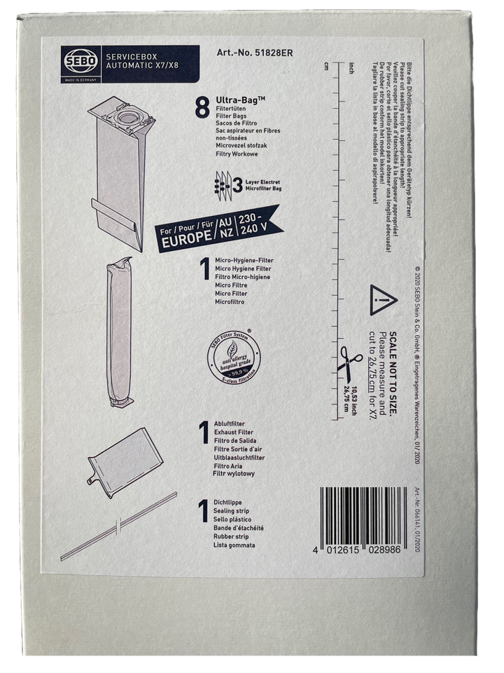 Sebo X7/XP10/XP20 Service Kit (51094ER)